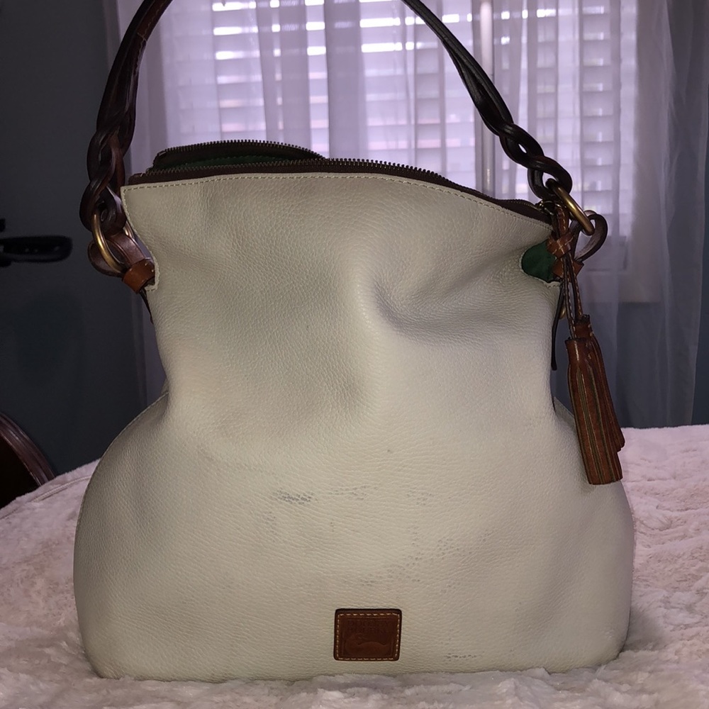 Dooney and Bourke Twisted Strap Hobo (White)